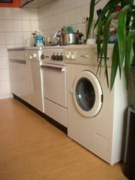ドイツでは台所に洗濯機が置かれていることが多い